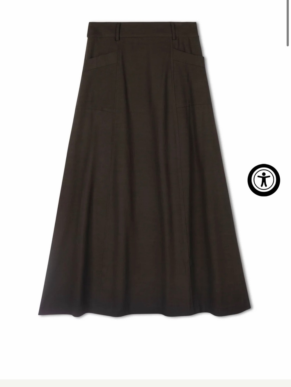 Point Twill Cargo Skirt